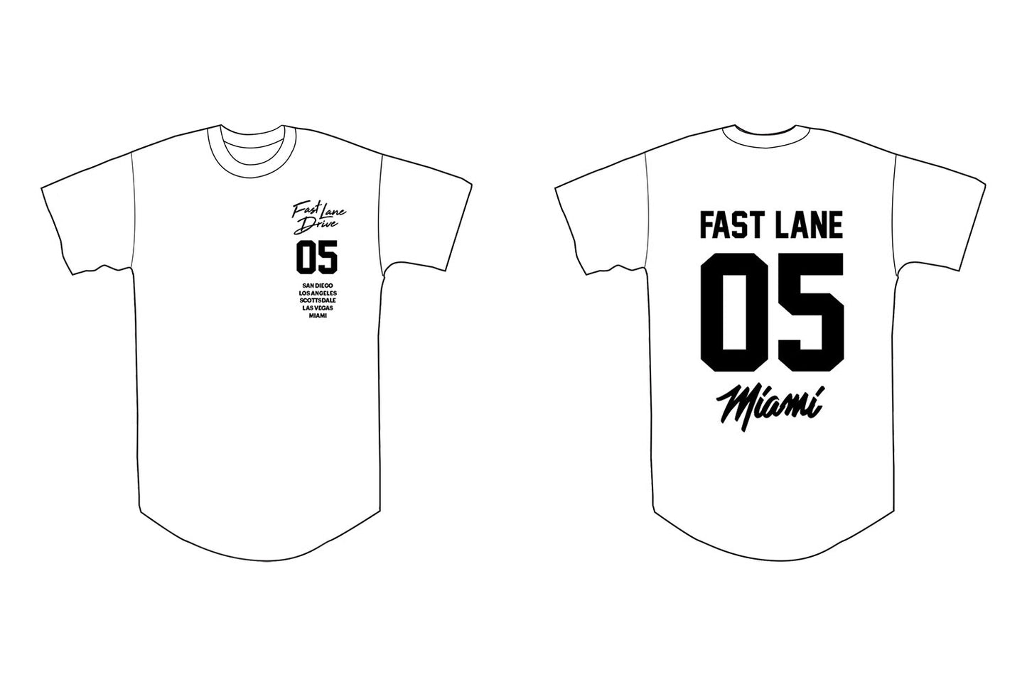 Fast Lane Drive Chapters Shirt Miami "5th Anniversary Special Edition"