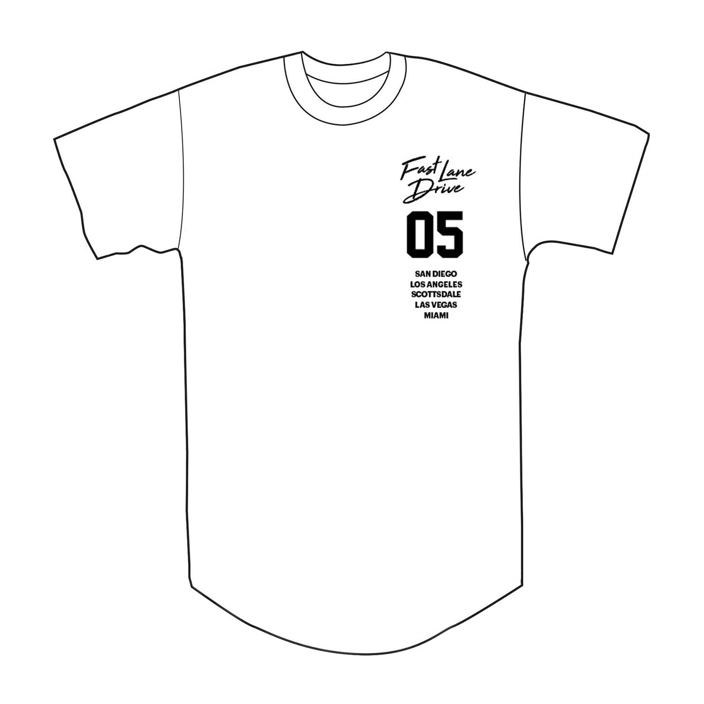 Fast Lane Drive Chapters Shirt Miami "5th Anniversary Special Edition"