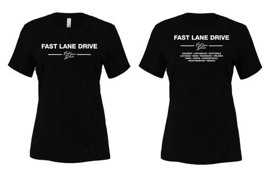 Fast Lane Drive Women's T-Shirt All Chapters Black