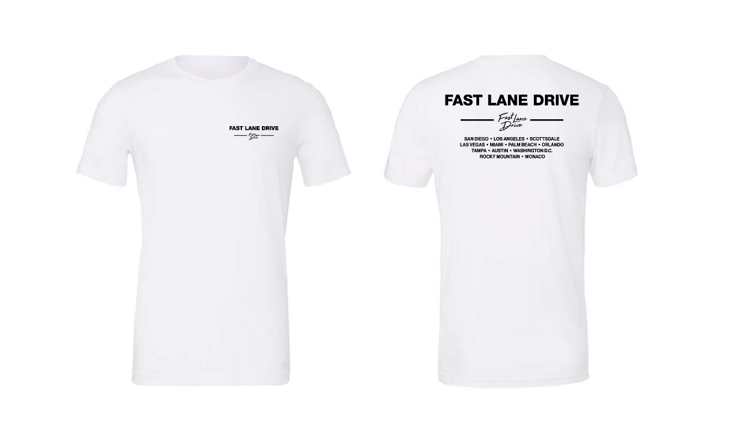 Fast Lane Drive Men's T-Shirt All-Cities White
