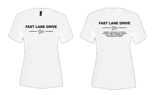 Fast Lane Drive Women's T-Shirt All Chapters White