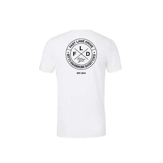 Fast Lane Drive Men's T-Shirt Exclusive Member Club White