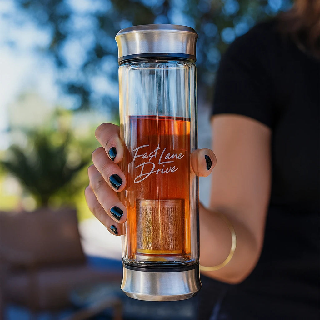 Fast Lane Drive Double-Wall Glass Tea Infuser