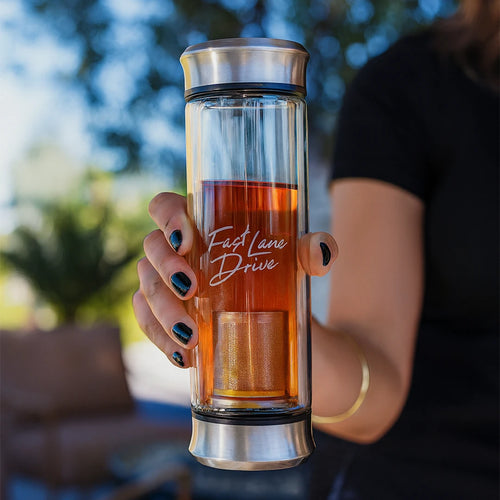 Fast Lane Drive Double-Wall Glass Tea Infuser