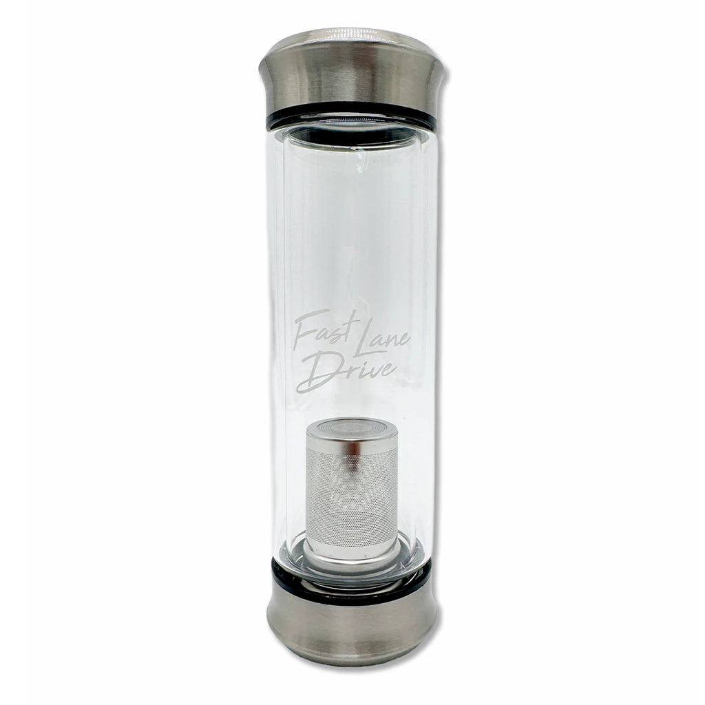 Fast Lane Drive Double-Wall Glass Tea Infuser